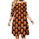 thumbnail image 1 of Vestido de cuello cuadrado con calabaza de Halloween Vestido de verano dulce Vestido elegante con estampado halter para mujer Calabaza de Halloween Calabaza de Halloween, 1 of 6