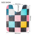 thumbnail image 5 of Yayeee Bath Rug for Bathroom Floor Non Slip Rectangle Fluffy Soft Absorbent Mat, 16"x24", Pink Checkered Pattern, 5 of 7