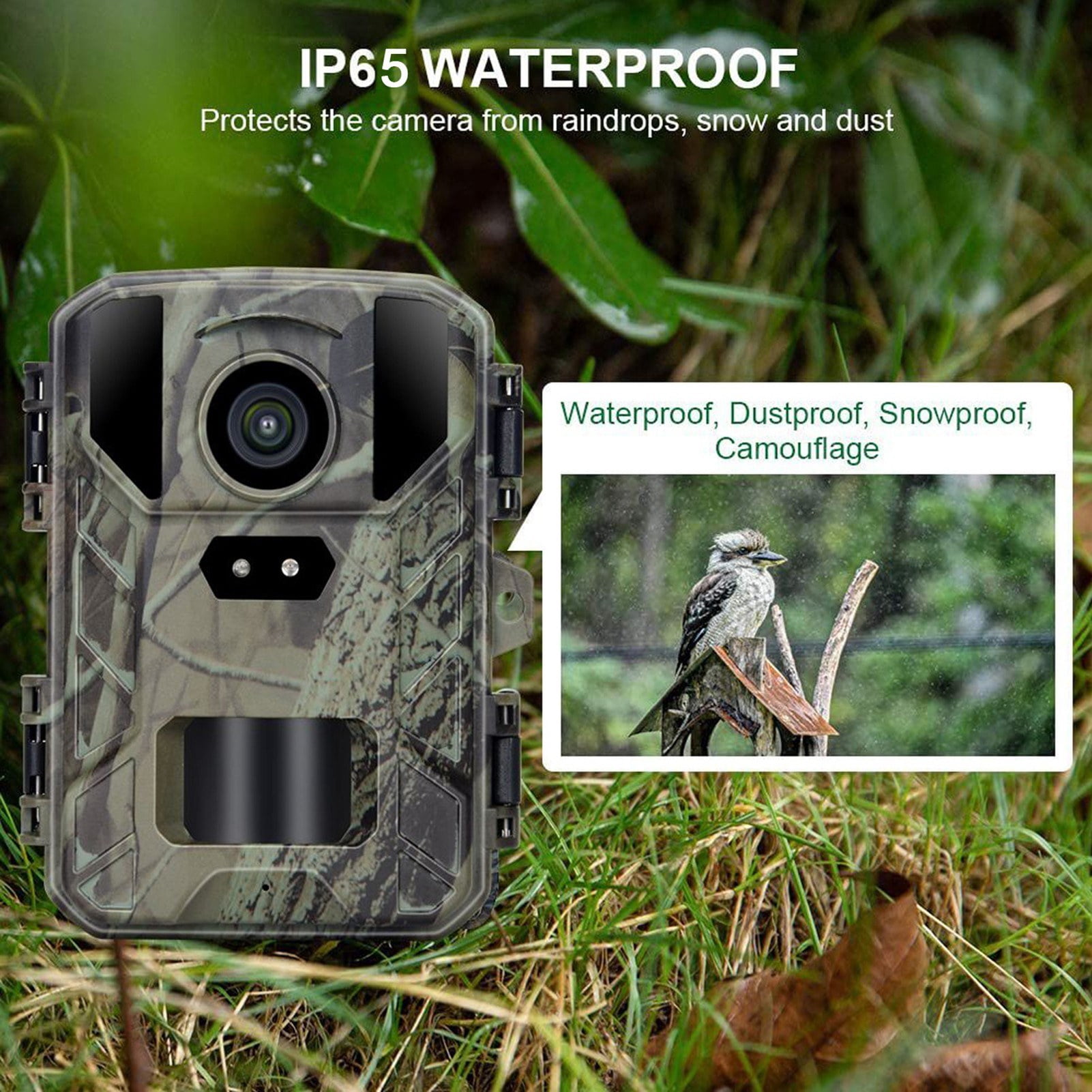 Mini Trail Camera 24MP 1080P Night Vision Waterproof Hunting Camera