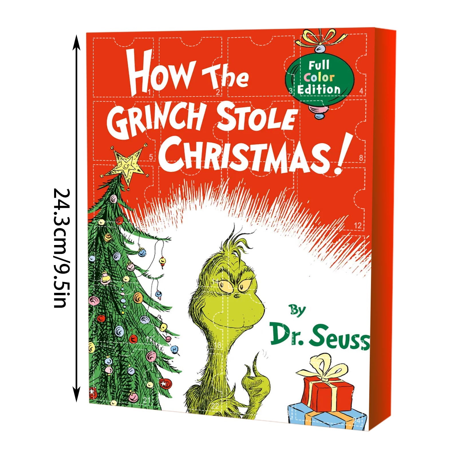 HzyK Clearance Christmas Grinch Calendar Grinch Advent Calendar Contains 24 Gifts 2024 Christmas