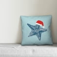 thumbnail image 2 of Creative Products Santa Hat Starfish 16x16 Spun Poly Pillow, 2 of 2
