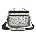 thumbnail image 2 of Dinosaur and Volcano White Pattern Insulated Lunch Box for Women Men, Medium Leakproof Cooler Bag with Adjustable Strap, 10"x6.7"x8", 2 of 6