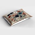 thumbnail image 2 of Ambesonne Rustic Pillow Sham, Modern Botanical Wild Floral, 26" X 20", Warm Taupe Dark Blue Ruby, 2 of 2