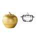 thumbnail image 1 of Escultura de frutas,Figura decorativa de fruta para decoración del hogar,Escultura de estatua decorativa de resina,Plato de dulces,Plato de dulces de vidrio con tapa Tarro de dulces decorativo, 1 of 8