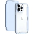 thumbnail image 2 of Case for iPhone 14 Plus,Clear Back Design Heavy Duty Drop Protection Anti Theft Flip Leather Wallet Cover with Card Holder Shockproof Phone Case for iPhone 14 Plus,6.7 Inch 2022 (Purple), 2 of 10