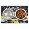 thumbnail image 1 of Tea Pet Mat for Food and Water, Breakfast Theme Ginger Herbal Honey Lemon Healthy Living Organic Drink Doodle Artwork, Non-Slip Rubber Mat for Dogs and Cats, 18" X 12", by Ambesonne, 1 of 2
