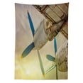 thumbnail image 3 of Ambesonne Vintage Airplane Tablecloth Rectangular Table Cover, Old Aircraft, 52"x70", Brown Blue Yellow, 3 of 4