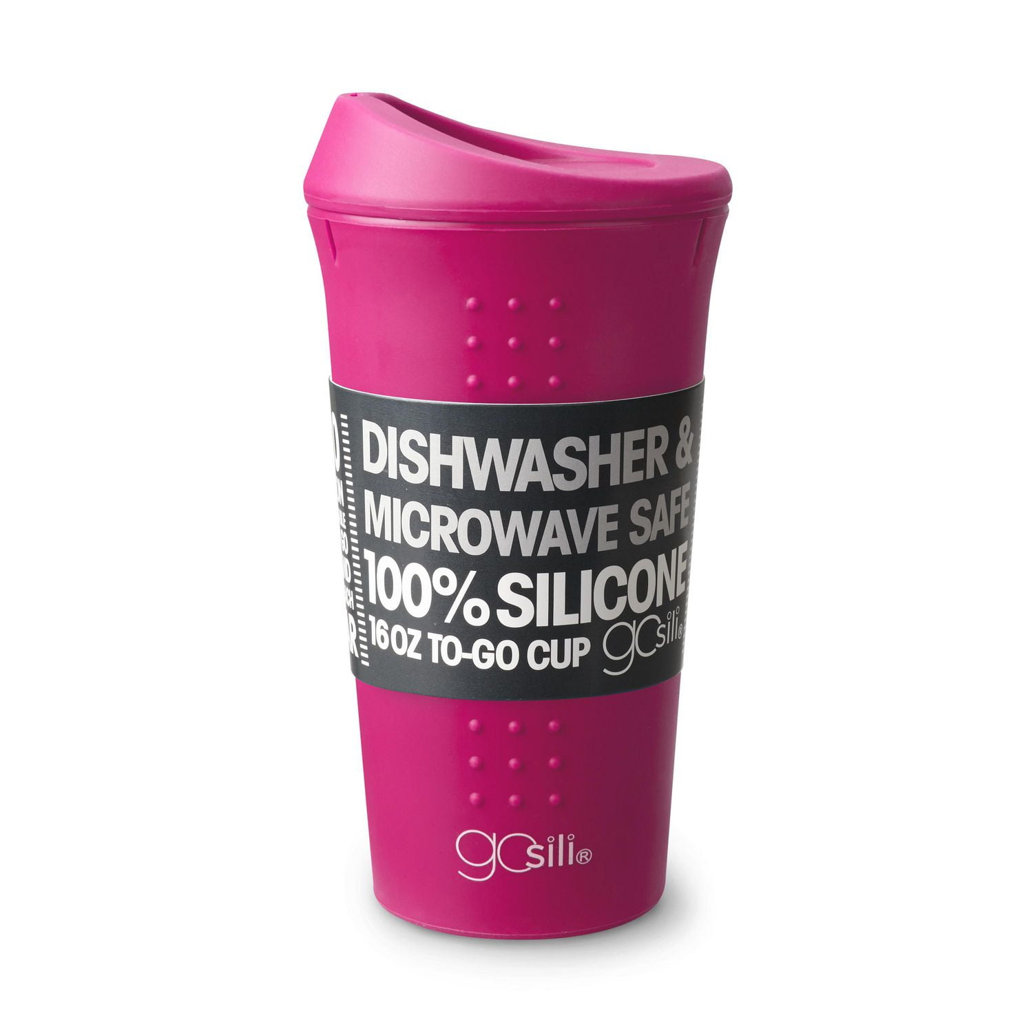 GoSili To-Go Cup, 16oz. Hot Pink