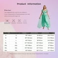 thumbnail image 7 of iixpin Women's Arabian Princess Sequins Belly Dance Costume Sleeveless Romper Jumpsuit Turquoise XXL, 7 of 7