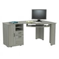 thumbnail image 4 of Inval America Corner Computer Desk in Smoke Oak Engineered Wood, 4 of 8