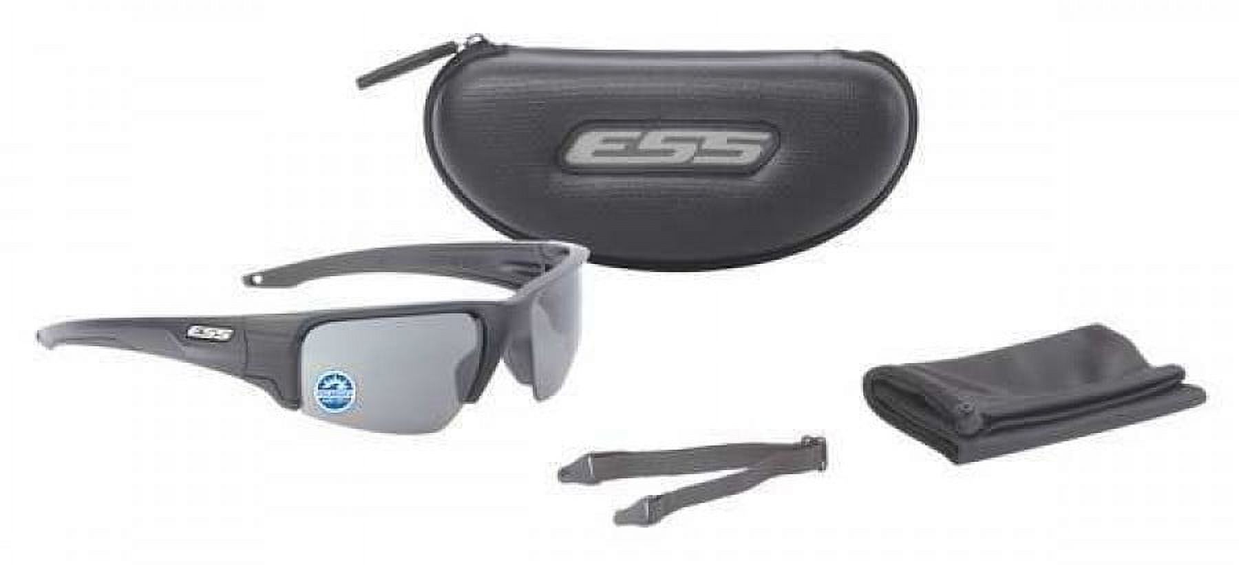 ESS Sunglasses Crossbow Black Silver Logo Polarized Mirrored Gray Lens - image 2 of 2