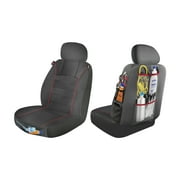 Genuine Dickies 2 Piece Universal Front Car Seat Covers with Storage - Black and Red, 43156WDI