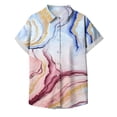 thumbnail image 4 of ALLLIST Short Sleeve Womens Tops Clearance Purple Collared Graphic Casual Button T-Shirts Womens Tees Loose Fit, 4 of 5