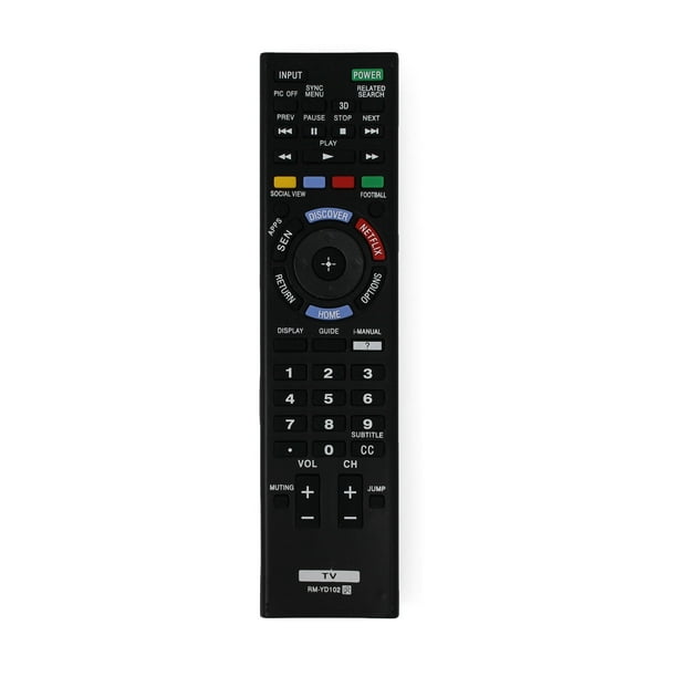 Remplacement Sony RM-YD102 TV Télécommande pour Sony KDL55W790B Télévision