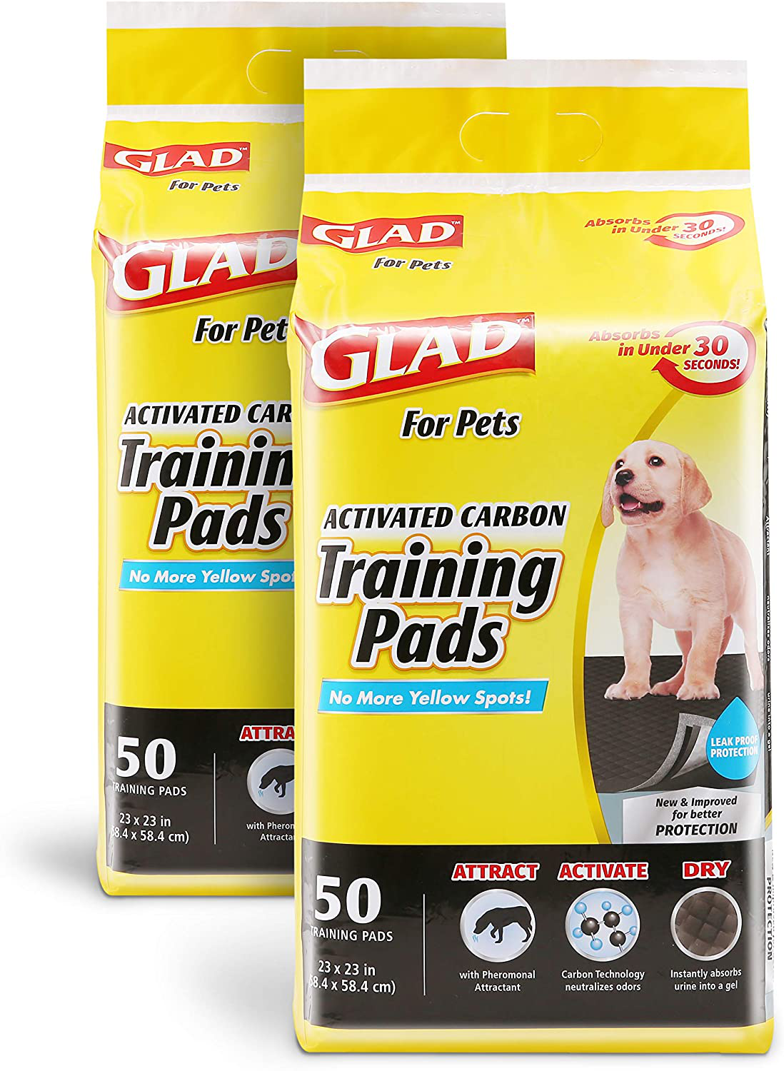 Glad for Pets Black Charcoal Puppy PadsNew & Improved Puppy Potty
