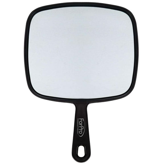 Extra Large Hand Mirror with Handle,, Multi-Purpose Handheld Mirror with Distortion-Free Reflection, Black
