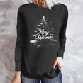 thumbnail image 2 of asdoklhq Christmas Womens Winter Tops Ladies Fashion Casual Christmas Print Round Neck Loose Long Sleeve Top Dark Gray L, 2 of 5