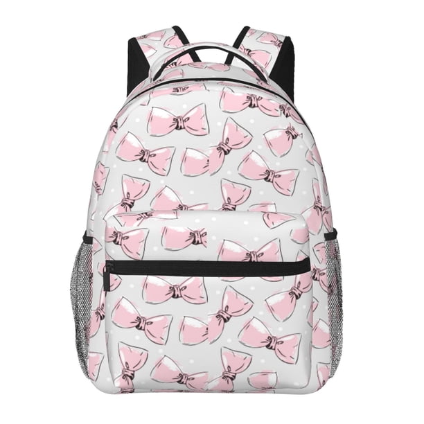 Fotbe Cute Bow Tie Mochila Casual con Estampado para Escuela, Viajes y Actividades al Aire Libre - Duradera, Ligera y Cómoda