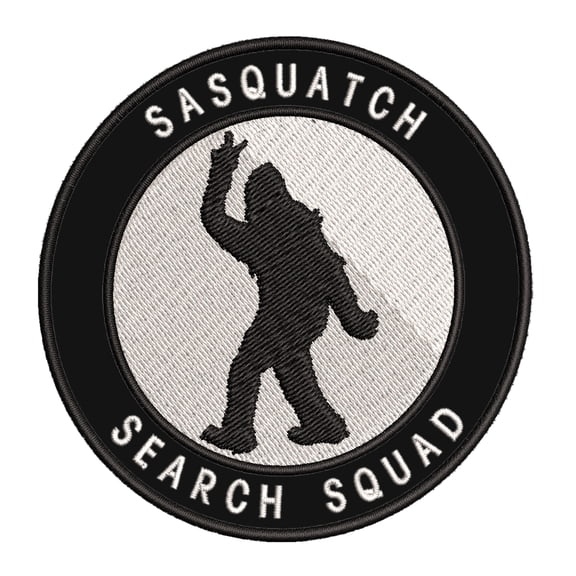 Sasquatch Search Squad 3.5" Iron On Or Sew On Embroidered Fabric Badge Patch Unexplained Mysteries Iconic Series