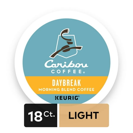 Caribou Coffee Daybreak Morning Blend Keurig Single-Serve K-Cup Pod, Medium Roast Coffee, 18 Count