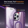 thumbnail image 2 of Allytechgroup iPhone 16 Pro Max Magnetic Case with Rotating Stand, Multi Angle Viewing Stand Anti-Scratch Compatible with Magsafe & Car Mount Phone Case for Apple iPhone 16 Pro Max, Purple, 2 of 7