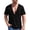 Black, variant on Deep V Neck Tees for Men Waffle Ribbed Knit Loose Fit Lightweight Flex Shirts Summer Casual Gym Workout Daily Comfort Soft Tops