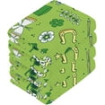 thumbnail image 4 of Coolnut St. Patrick's Day Clover Washcloths 6 Pack, Highly Absorbent Soft Cotton Fingertip Towels for Bathroom, Kitchen, Gym, Spa, Home Decor, 12 x 12 Inch Washcloth Gift, 4 of 7