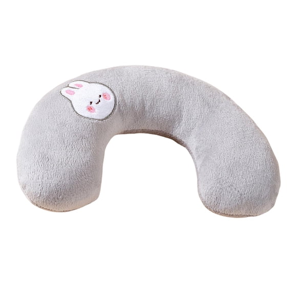 Almohada para gatos, suministros para mascotas, lavable a máquina, linda almohada para el cuello de perro, almohada para animales Conejito Gris