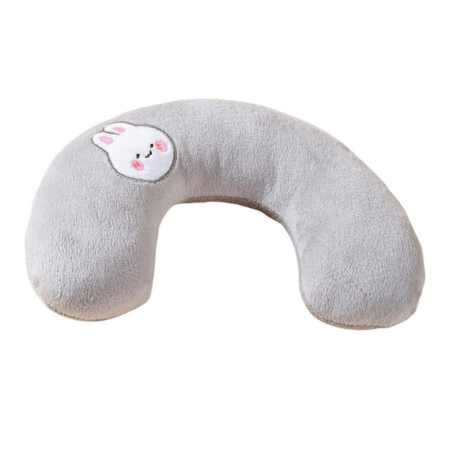 Almohada para mascotas Salvador en forma de U lavable gris