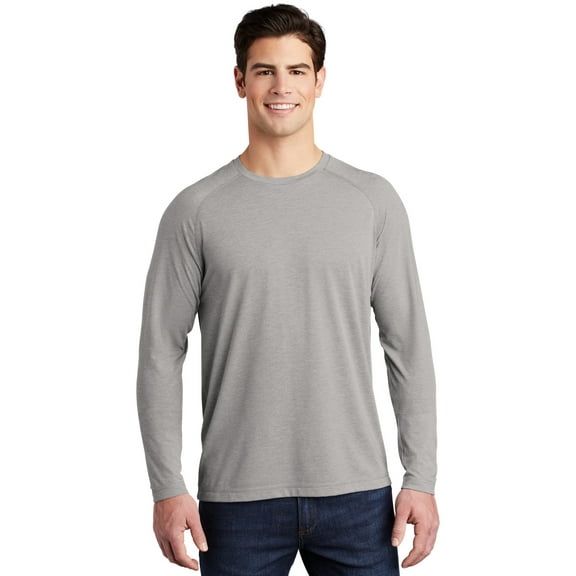 Sport-Tek PosiCharge Long Sleeve Tri-Blend Wicking Raglan Tee ST400LS