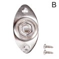 thumbnail image 1 of Input Output Jack Plate Oval For Electric Guitar Telecaster Stainless Steel X9G6, 1 of 9