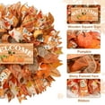 thumbnail image 6 of Waipfaru Fall Wreath for Front Door,20inch Autumn Mesh Wreath with Pumpkins, Ribbons,Welcome Sign,Rustic Farmhouse Decor for Thanksgiving Harvest, 6 of 8