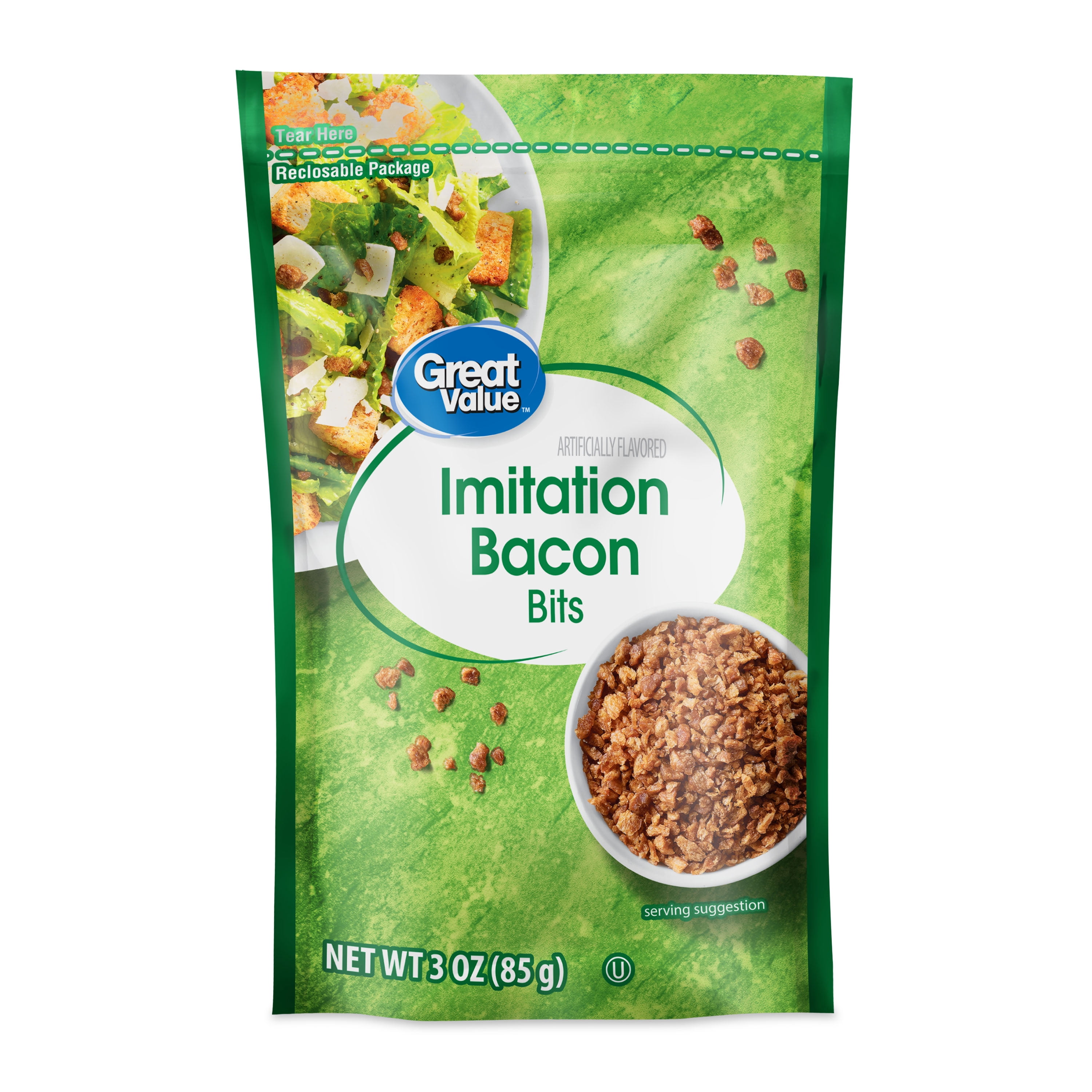 (6 pack) Great Value Imitation Bacon Bits (Artificially Flavored)