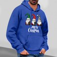 thumbnail image 2 of qelini Christmas Hoodies for Men Oversized Long Sleeve Pullover Dwarf Print Drawstring Hooded Sweatshirts Holiday Tops, 2 of 4