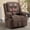 Brown, variant on Ebello Power Recliner Sofa, 3-Seat Soft Fabric Reclining Couch with Adjustable Footrest, Side Pockets & Overstuffed Armrest Backrest for Living Room, Gray