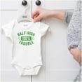 thumbnail image 5 of St Paddys Half Irish 100% Trouble Romper Boys or Girls Infant Baby Brisco Brands 6M, 5 of 6