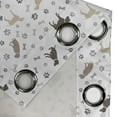 thumbnail image 3 of Ambesonne Dog Lover Grommet Curtain Single Panel, Paw Print and Bones, 50"x60", Umber Beige Grey, 3 of 5