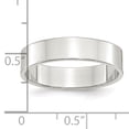 thumbnail image 4 of Bridal QWFB050-7.5 5 mm Sterling Silver Flat Band, Polished - Size 7.5, 4 of 7