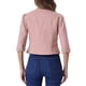 thumbnail image 3 of CHAQUETA DE JEAN CORTA SIN CUELLO PARA MUJERES CON MANGAS 3/4 EN COLOR ROSA TALLA M, 3 of 6
