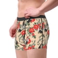 thumbnail image 2 of Disketp Roosters And Peonies Flowers Men's Boxer Briefs,Soft and Breathable Cotton Underwear with ComfortFlex Waistband-Small, 2 of 5
