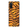 thumbnail image 1 of DistinctInk Clear Shockproof Hybrid Case for Galaxy S20 ULTRA / 5G (6.9" Screen) - TPU Bumper, Acrylic Back, Tempered Glass Screen Protector - Orange Black White Tiger Skin Print - Animal Print, 1 of 2