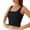 Black, variant on Crop Tank Tops for Women Square Neck Stretchy Ribbed Casual Plain Fitted Sleeveless Shirt Going out Tops Summer Outfits
