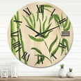 thumbnail image 2 of Designart 'The Forest of Bamboo Branches IV' Tropical Wood Wall Clock, 2 of 5