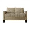 thumbnail image 5 of Castle Place Contemporary Corduroy Velvet Loveseat, Champagne, 5 of 7