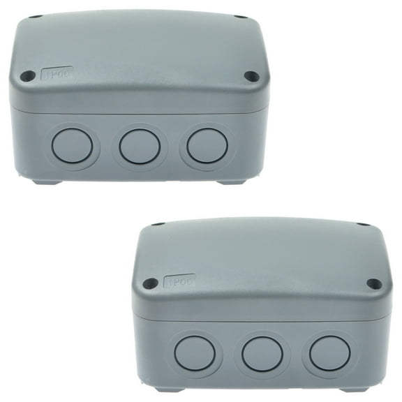 Greencycle Waterproof Junction Box, PVC/ABS Outdoor Electrical Enclosure, 3 1/4" x 2 3/4" x 2 1/4" (86x74x62mm), Grey Universal Device Box for Electrical Projects