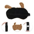 thumbnail image 3 of Unique Bargains 1 Pc Adjustable Cartoon Rabbit Eye Mask for Home Fleece Coffee Color, 3 of 4
