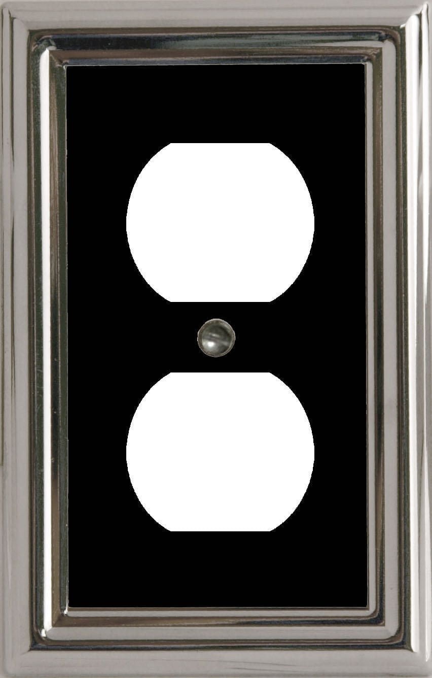 Prise Estate chrome d'Atron Electro Industries - centre noir