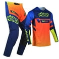 thumbnail image 2 of Willbros Men's Dirt Bike Gear Set Motocross Jersey Pants Combo MX Suit Enduro Riding Off-road Adult Blue Orange (Jersey XXXL Pants 40), 2 of 5