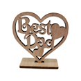 thumbnail image 4 of Adorno de escritorio con forma de corazón de madera, regalo para el Día del Padre, letrero decorativo de amor. Estilo B, 4 of 9