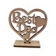 thumbnail image 4 of Decoración de corazón de madera, el mejor regalo para papá, letrero decorativo hueco, artesanía reflexiva Estilo B, 4 of 9